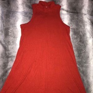 High Neck Knit Sleeveless Dress